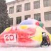 Прибирання снігу в школах Чернігова перетворили на конкурс снігових фігур