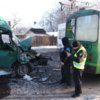Поліція Чернігова розслідує обставини зіткнення автобуса і тролейбуса